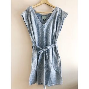 SOLD ✨ Polka Dot Denim Tie Dress